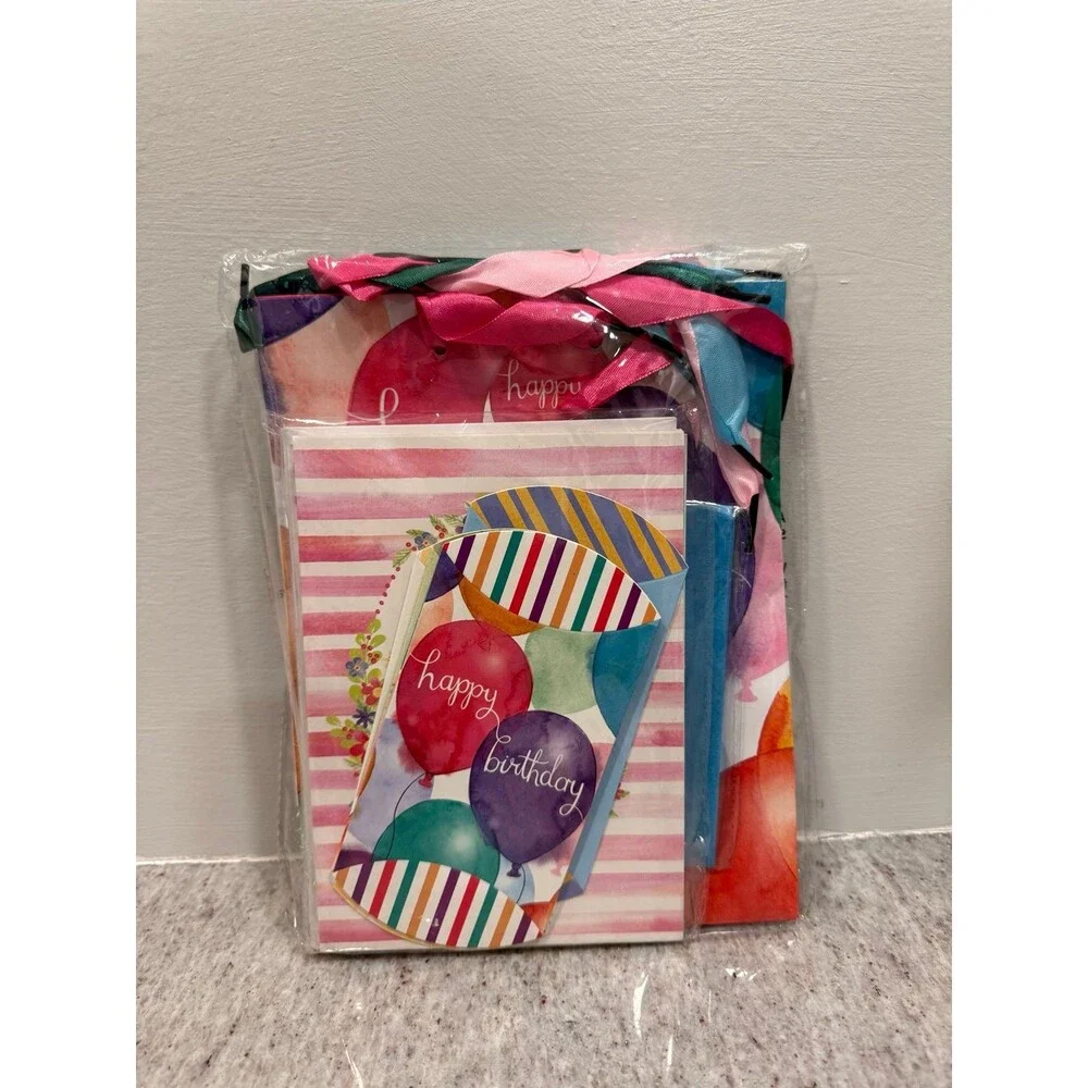 NIP All Occasion Gift Wrapping Station Set - Bags, Cards, Cash Holders & Tissue